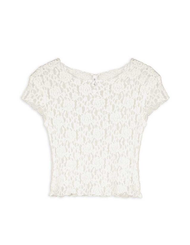 Rövid felső - Csipke - fekete