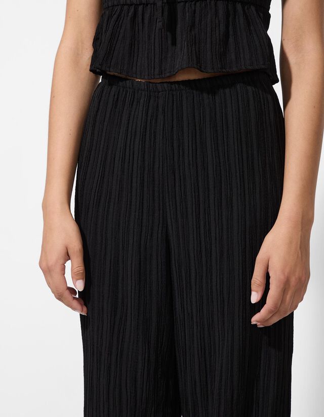 Bő nadrág - Viszkózkeverék - sotetlila