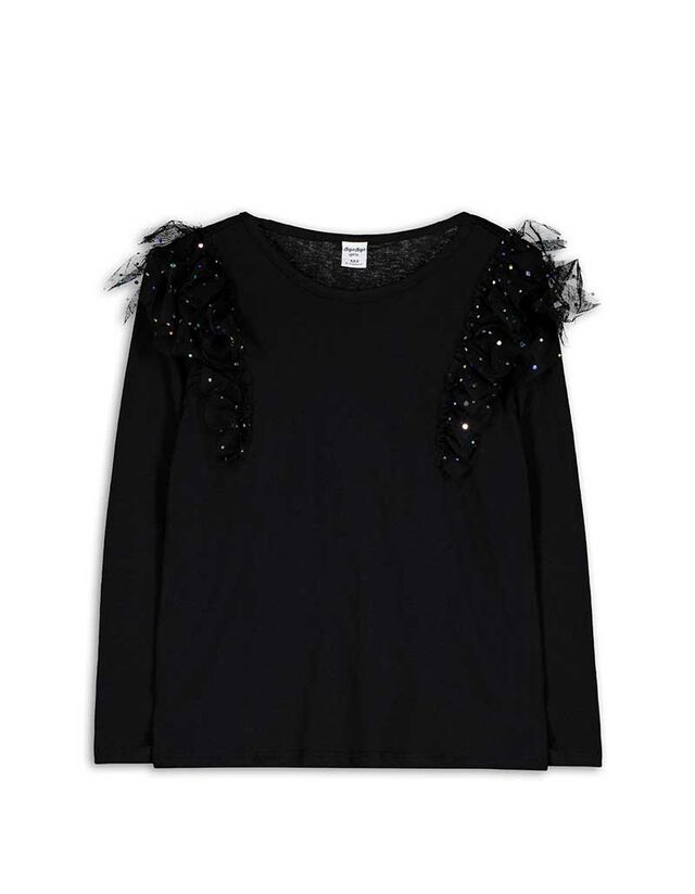 Hosszú ujjú felső - Egyszínű - rozsaszin