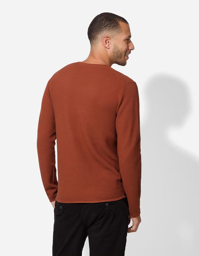 Pulóver - Kerek nyakkivágás - világos barna