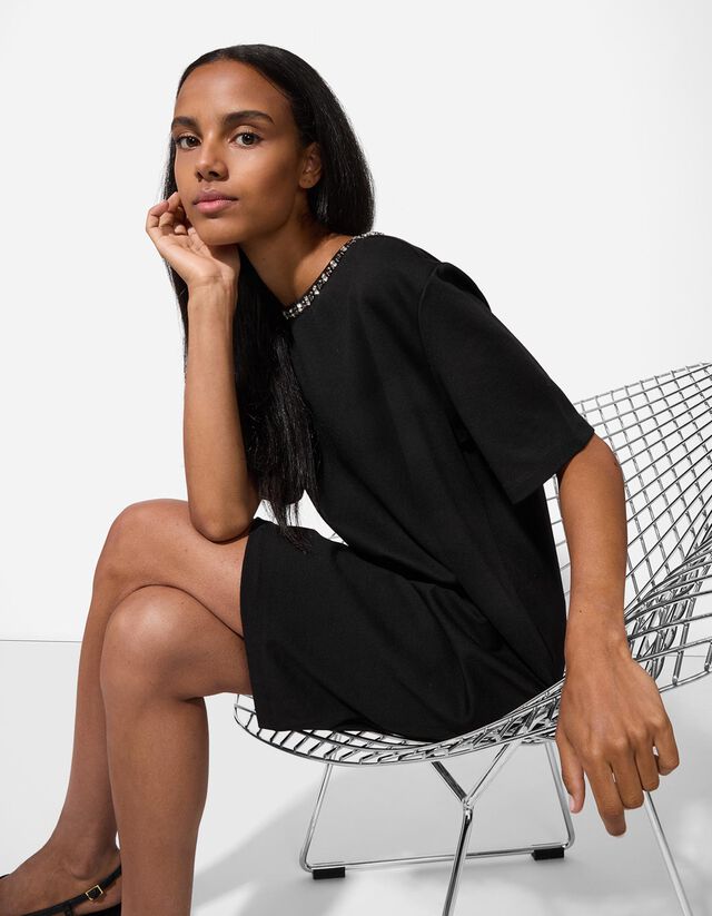 Ruha - Strasszokkal - fekete