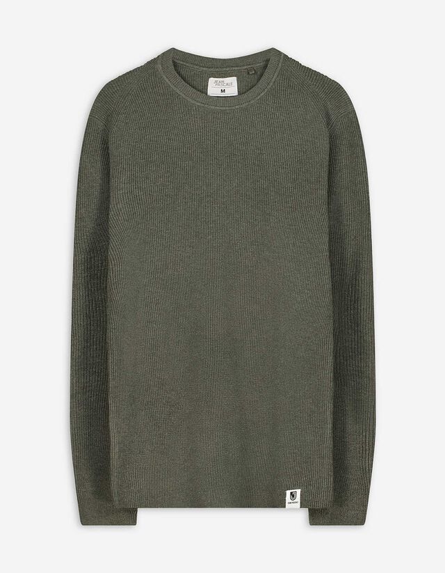 Pulóver - Kerek nyakkivágás - zöld