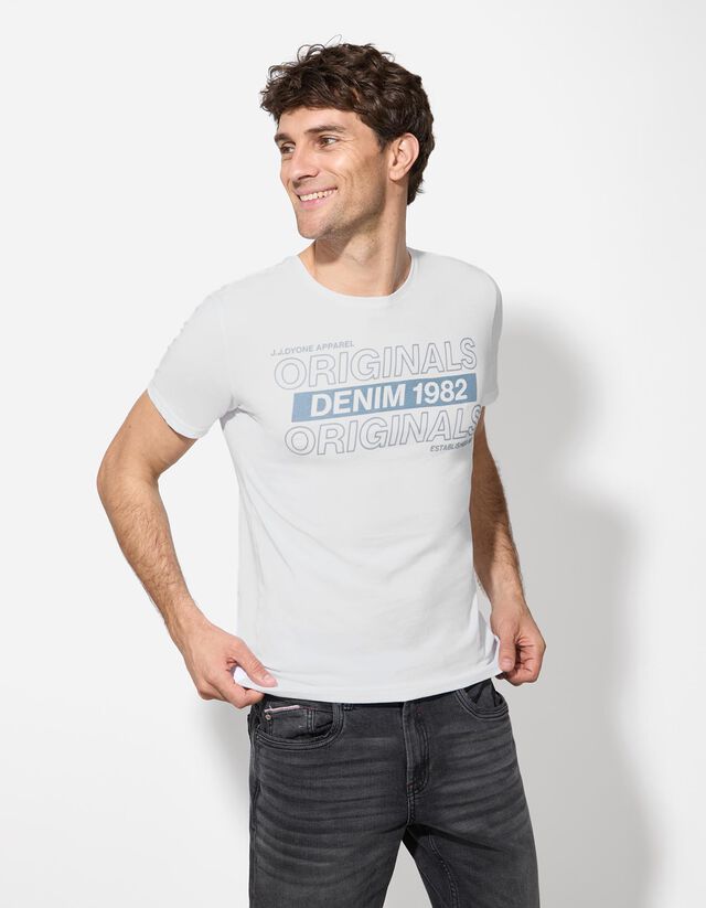 Póló - Nyomott minta - fekete