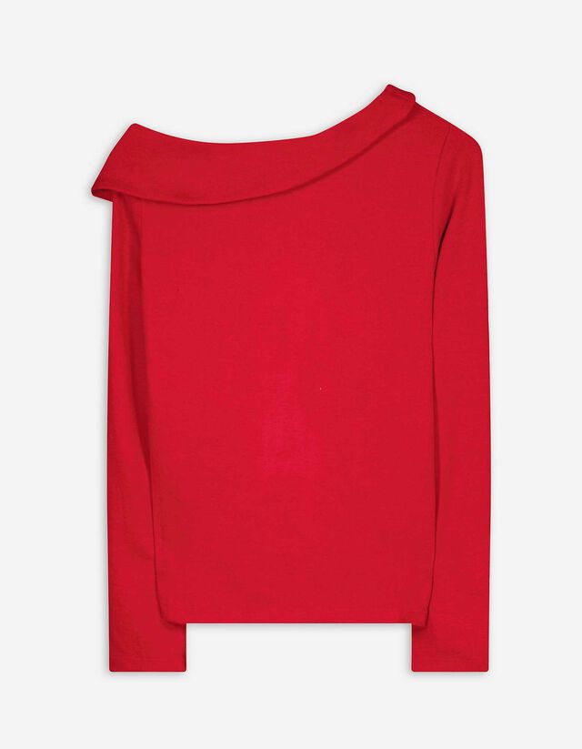 Hosszú ujjú felső - Nyitott vállú - sötétbarna