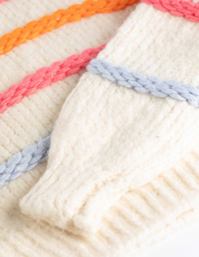 Pulóver - Csíkos - feher