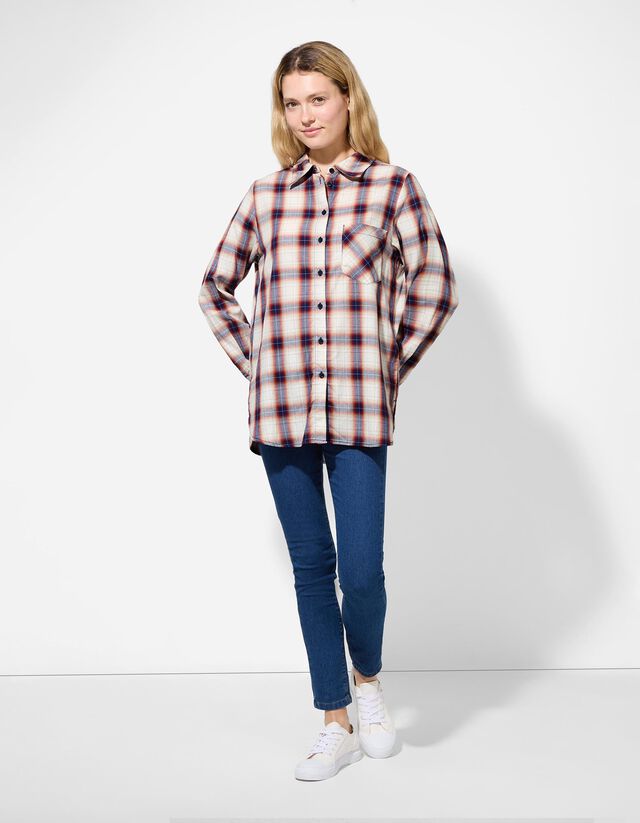 Blúz - Kockás - sotetkek