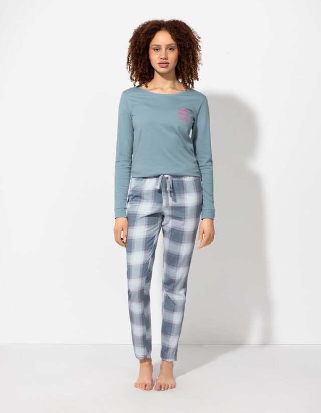 Pizsamaalsó - Kockás - feher