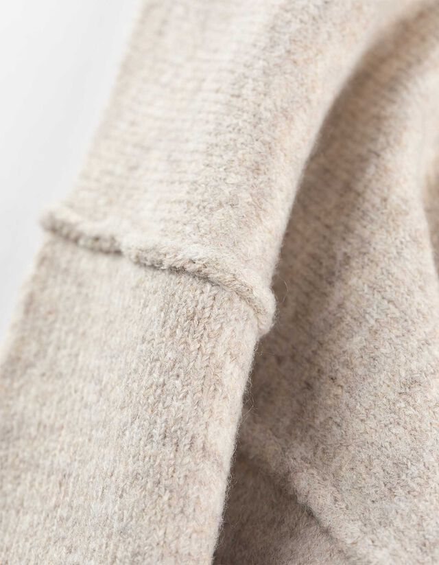 Pulóver - Feliratos nyomott minta - vilagos szurke