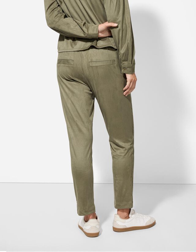 Nadrág - Velúr utánzat - sötétbarna