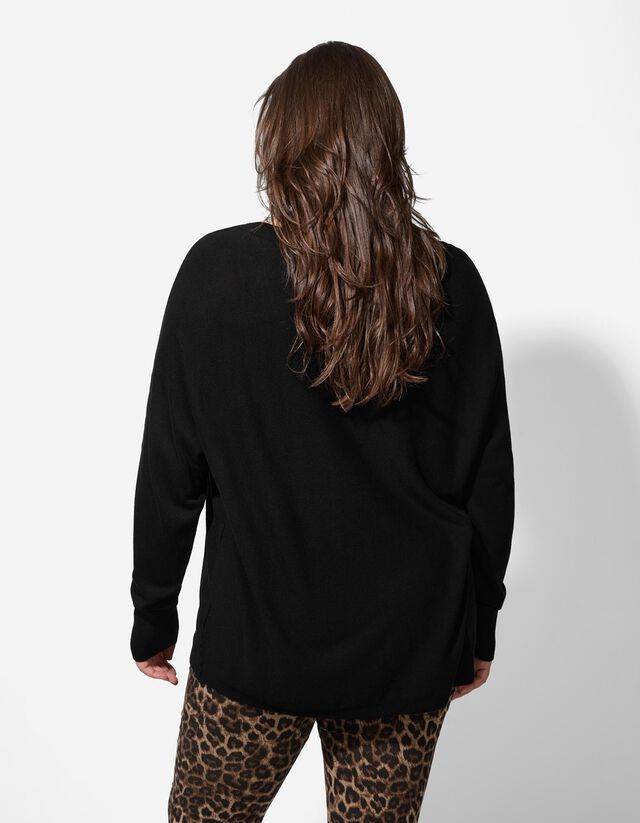 Pulóver - Denevérujjú - mélyvörös