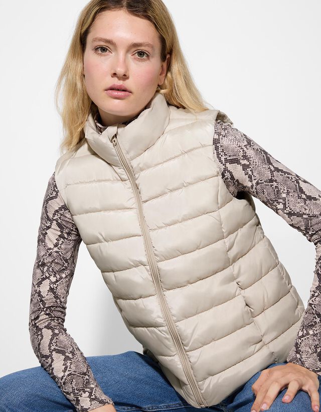 Steppelt mellény - Egyszínű - világos barna