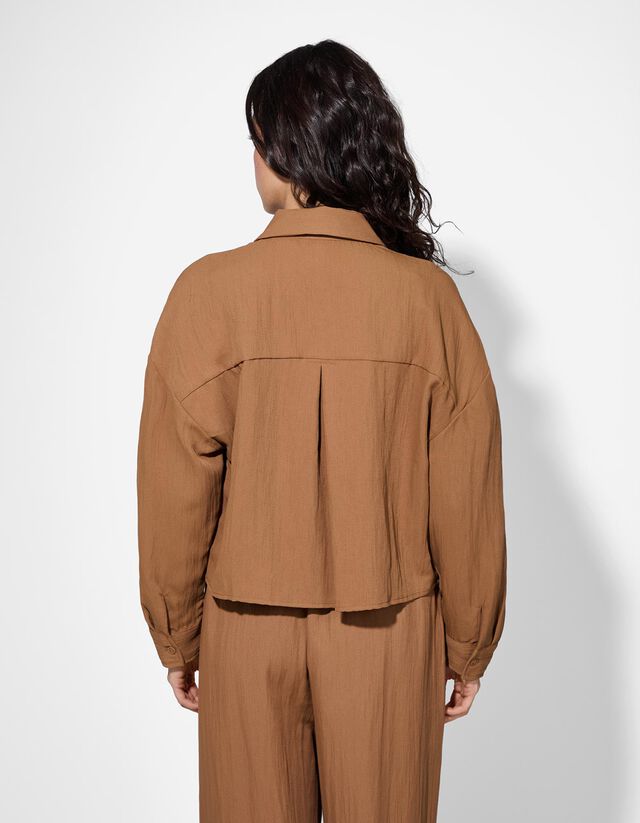 Blúz - Egyszínű - világos barna