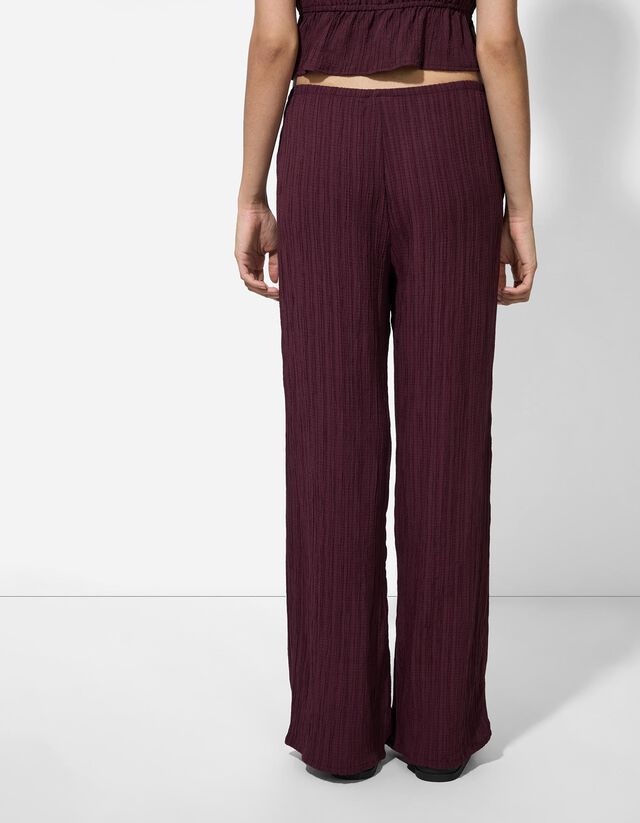 Bő nadrág - Viszkózkeverék - sotetlila