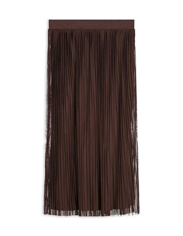 Szoknya - Ráncok - sötétbarna