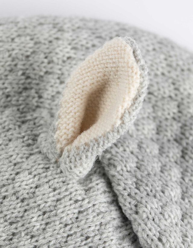 Baklava - gyapjú bélés - vilagos szurke