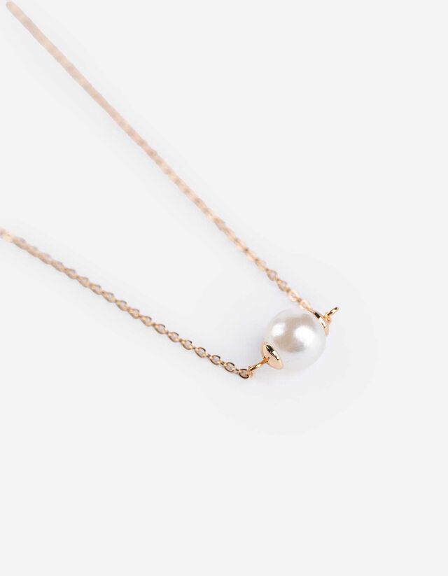 Nyaklánc - Gyöngyökkel díszítve - arany