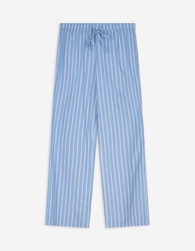 Felsőből és nadrágból álló pizsama szett - Szőtt szövet - feher