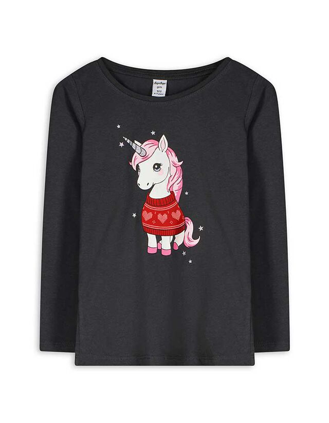 Hosszú ujjú felső - Pamut - vilagos szurke