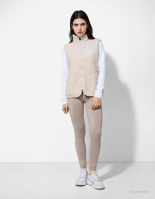 Mellény - Plüss - fekete