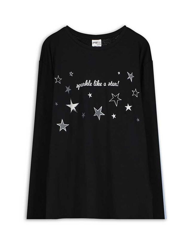 Hosszú ujjú felső - Elülső nyomtatás - pink