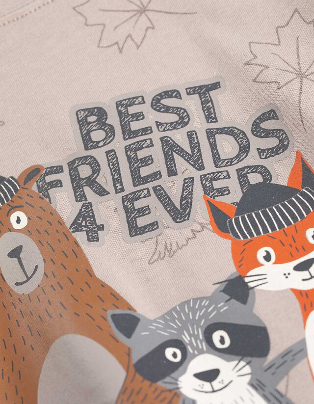 Hosszú ujjú felső - Nyomott minta - feher