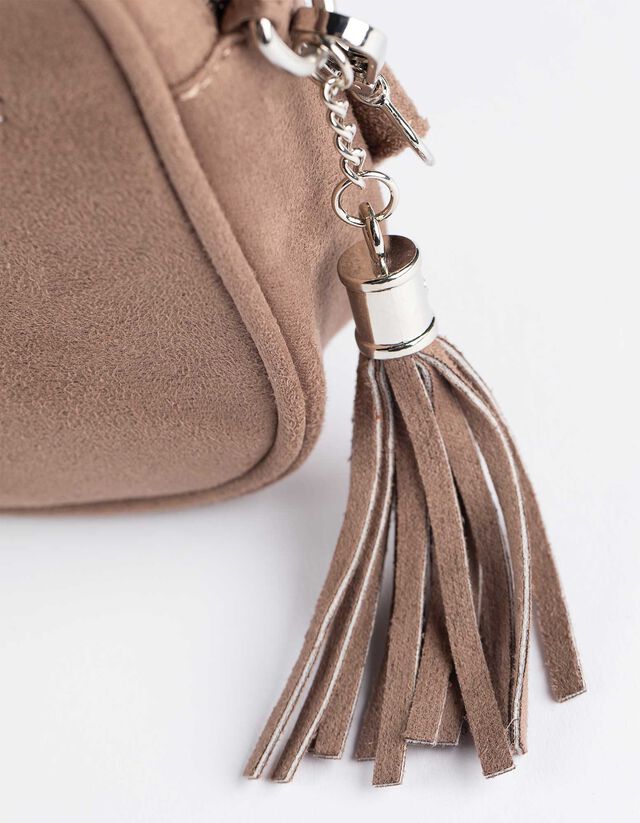 Retikül - Velúr utánzat - sötétbarna