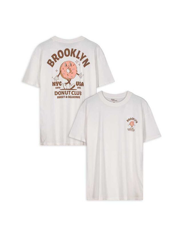 Póló - Hátul nyomtatott minta - feher