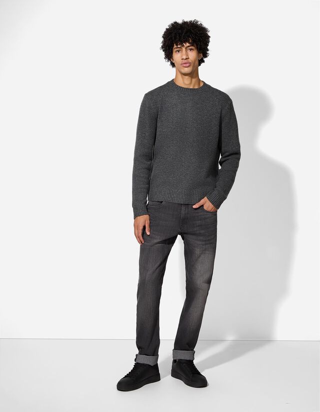 Pulóver - Kerek nyakkivágás - sotetkek