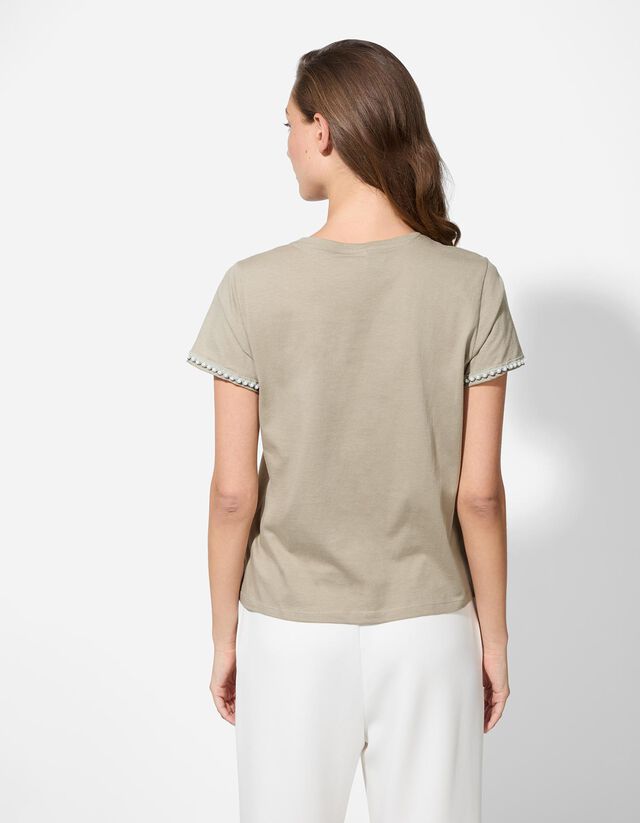 Póló - Gyöngyökkel díszítve - vilagos zold