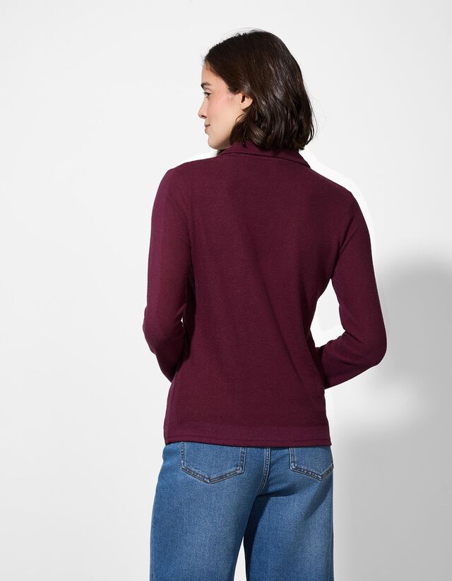 Hosszú ujjú póló - Póló gallér - feher