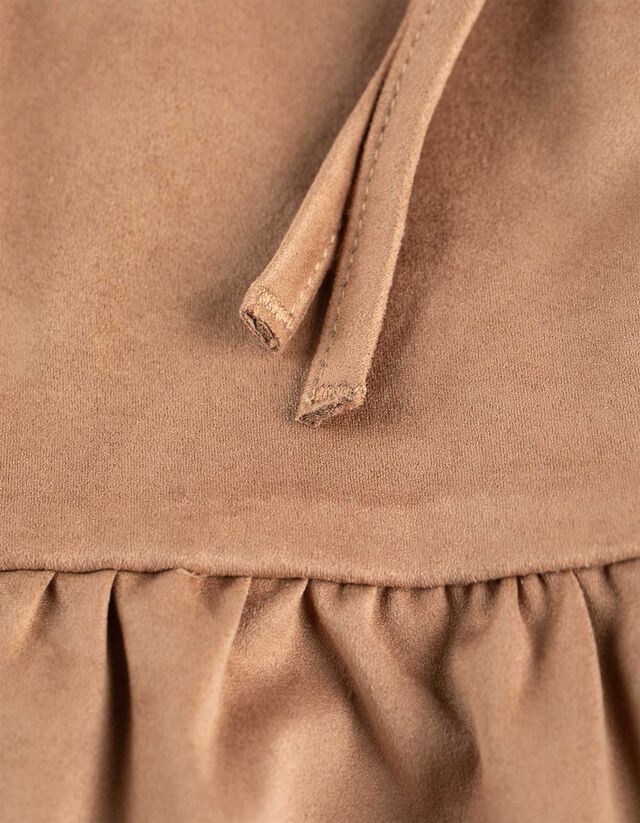 Szoknya - Velúr utánzat - sötétbarna