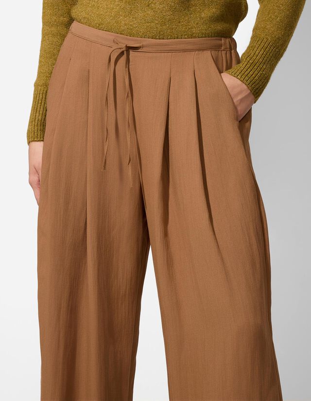 Nadrág - Széles szárú - világos barna