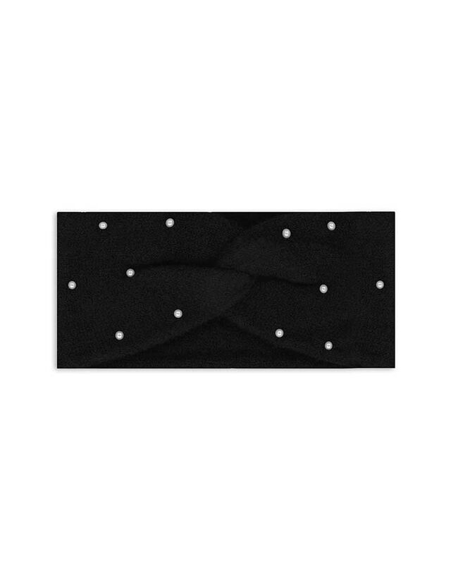 Fejpánt - Gyöngyökkel díszítve - fekete