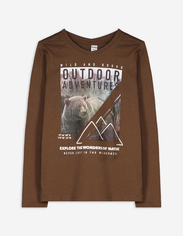 Hosszú ujjú felső - Pamut - bézs