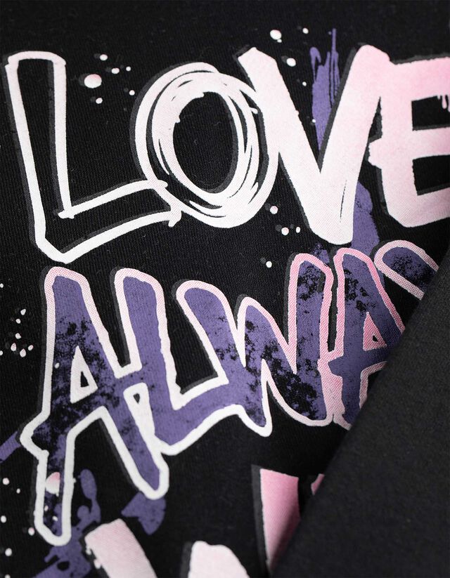 Melegítőfelső - Elülső nyomtatás - fekete