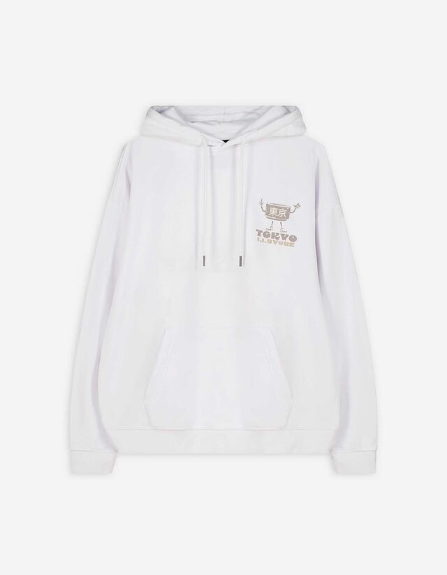 Melegítőfelső - Hátul nyomtatott minta - fekete