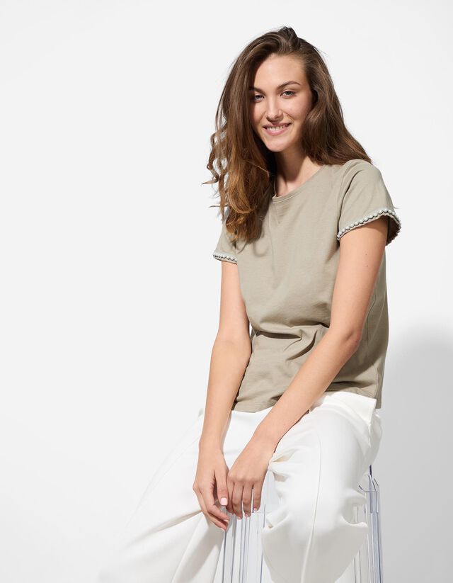 Póló - Gyöngyökkel díszítve - vilagos zold