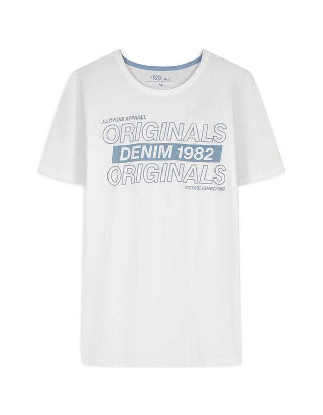 Póló - Nyomott minta - fekete