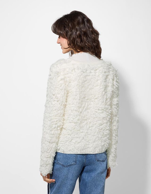 Kardigán - Normál fazon - feher