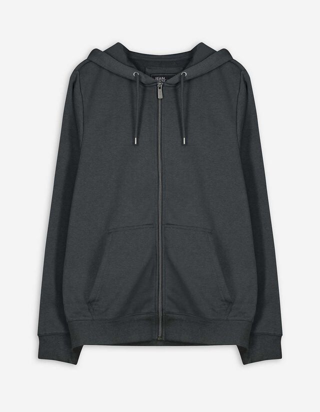 Cipzáros melegítőfelső - Zsinóros kapucni - sotetkek