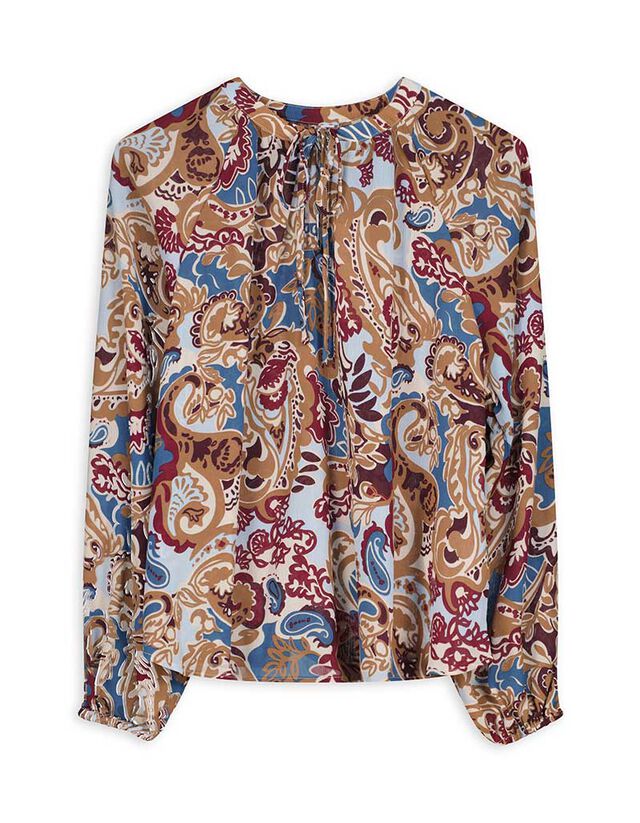 Blúz - Kasmírmintás - feher