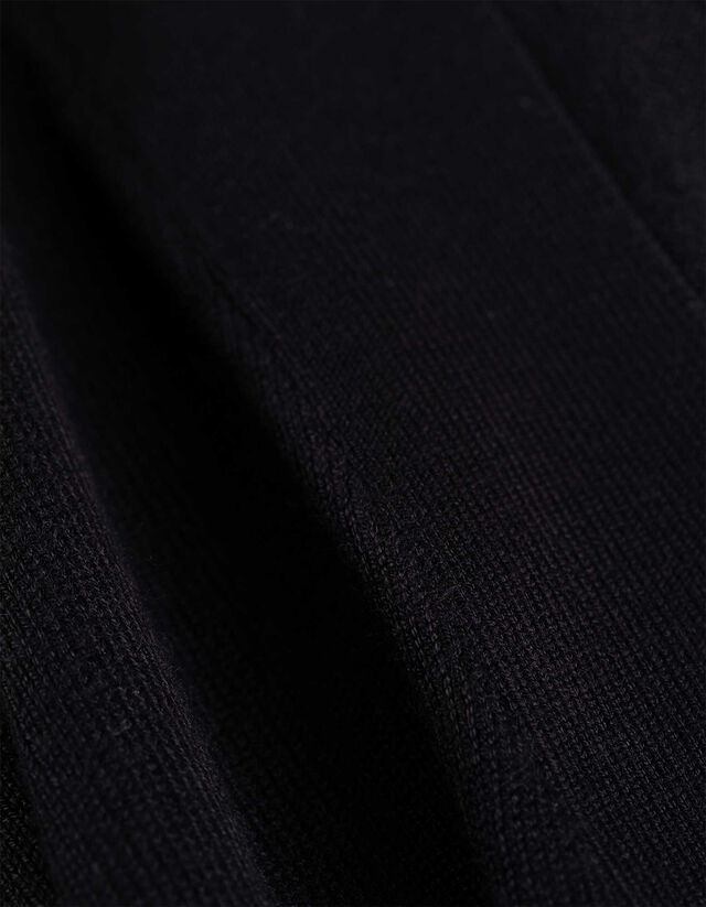 Hosszított kardigán - Foltzsebek - fekete