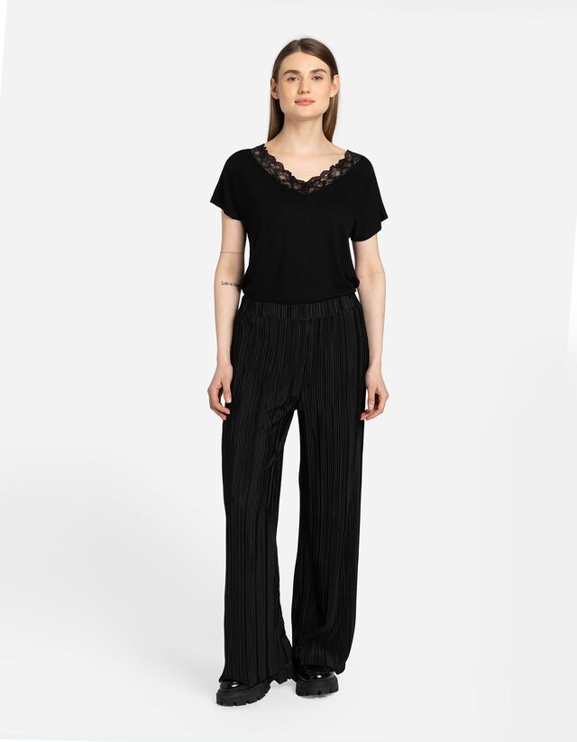 Nadrág - Ráncok - fekete