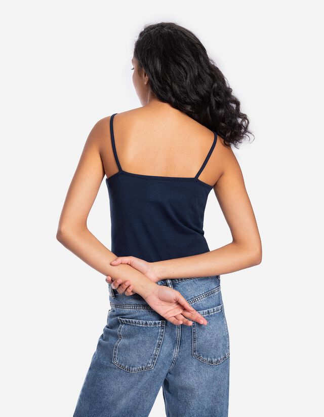 Ujjatlan felső - Spagettipántos - vilagos szurke