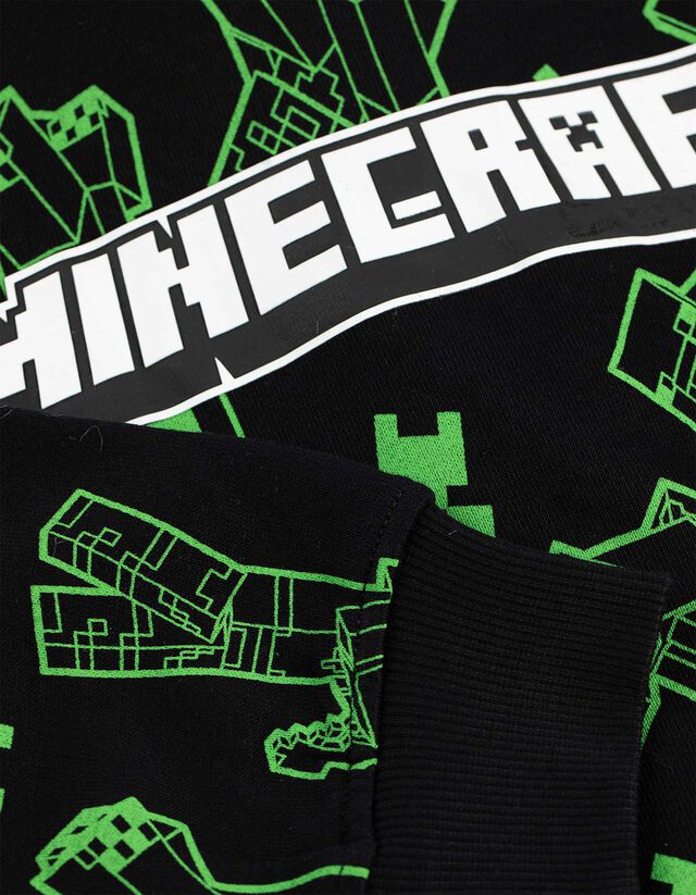 Kapucnis felső - Minecraft - fekete