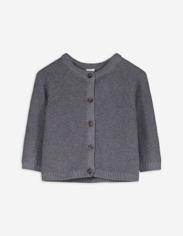 Kötött kardigán - Pamut - bézs