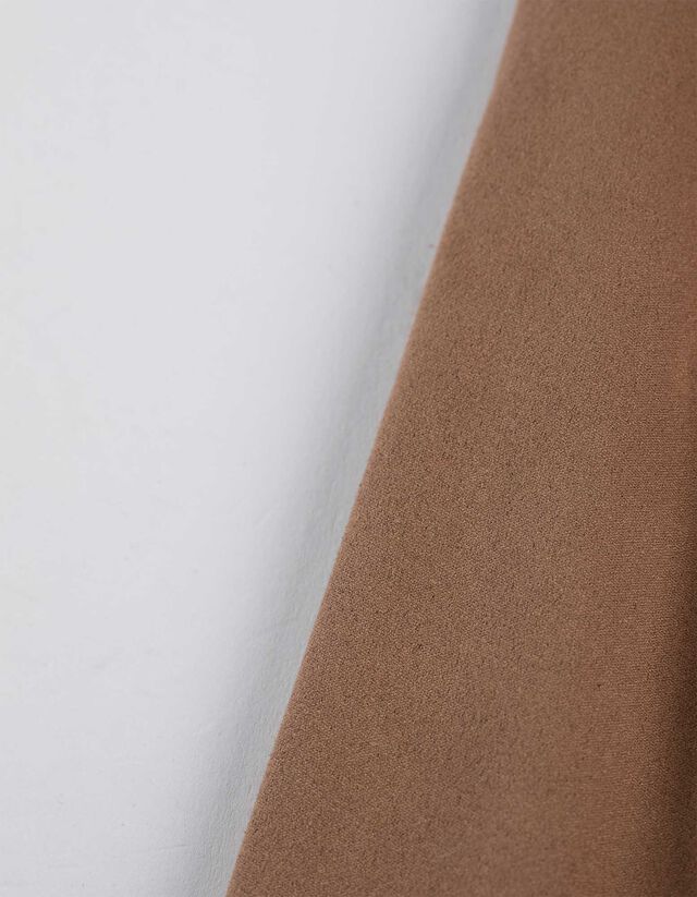 Térdig érő szoknya - Velúr utánzat - barna