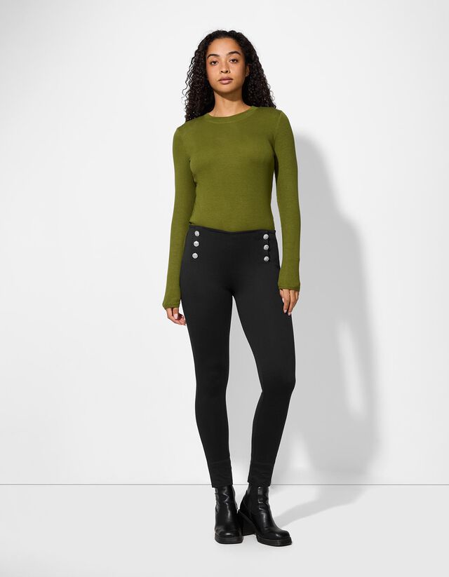 Legging - Viszkózkeverék - fekete