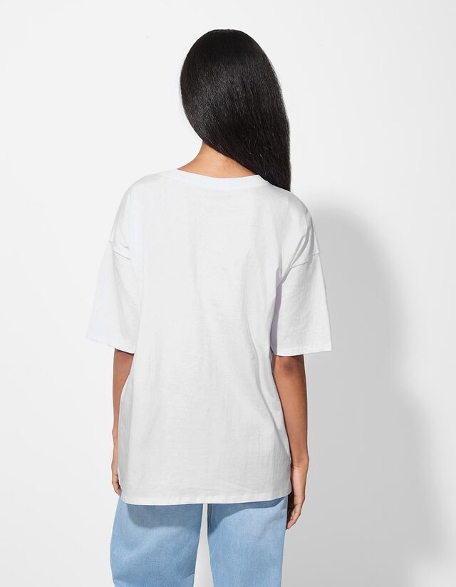 Póló - Hímzésekkel - feher