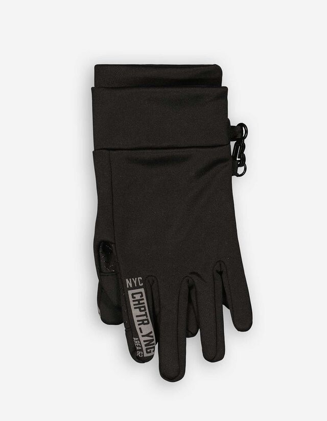 Síkesztyű - Fényvisszaverő - fekete